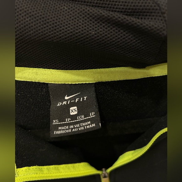 NIKE Lime Green/Black and Grey Hoodie for sale, XS - Picture 3 of 6